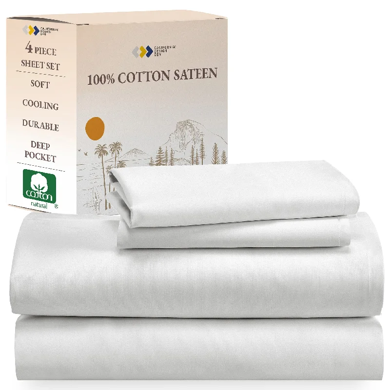 Sheet Set - 100% Cotton Sateen - Everyday Soft