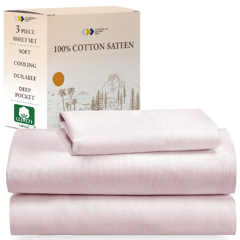 Sheet Set - 100% Cotton Sateen - Everyday Soft