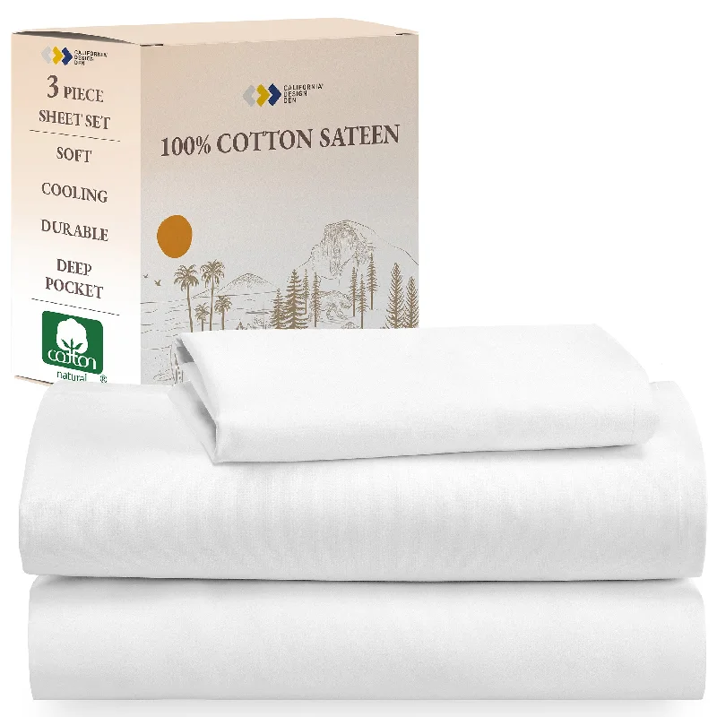 Sheet Set - 100% Cotton Sateen - Everyday Soft