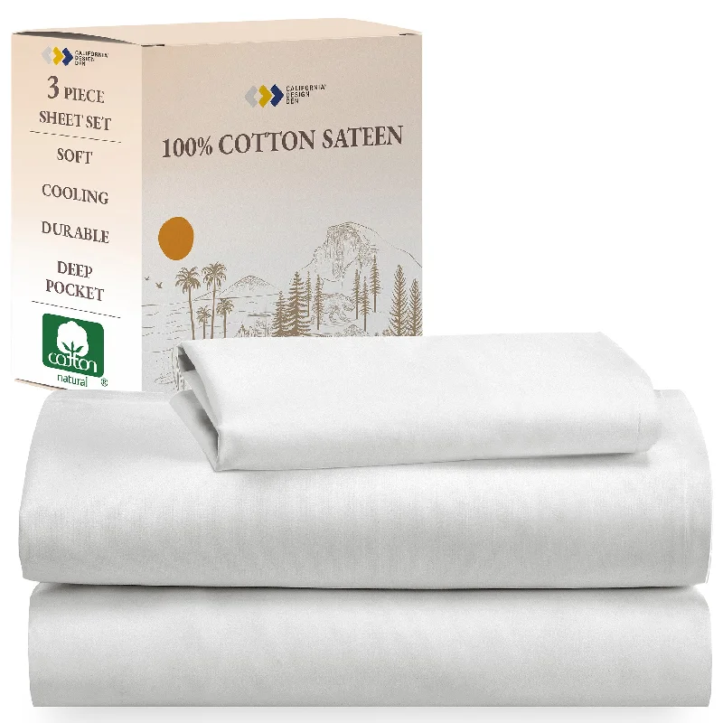 Sheet Set - 100% Cotton Sateen - Everyday Soft