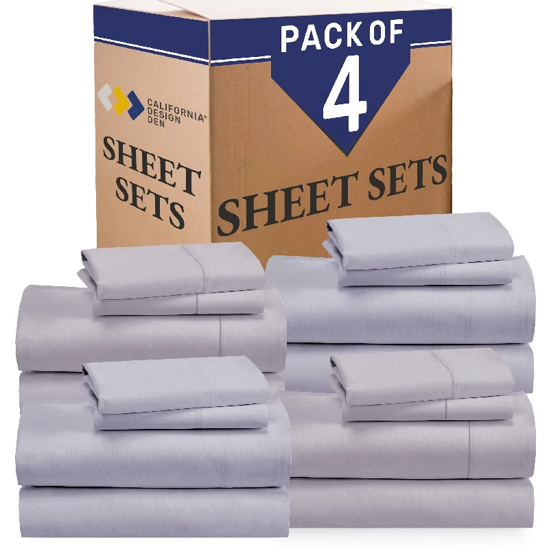 Bulk Pack of 4 Sheet Sets - Mixed High Thread Count - Open Box - Lavender