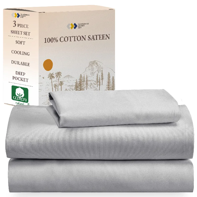 Sheet Set - 100% Cotton Sateen - Everyday Soft