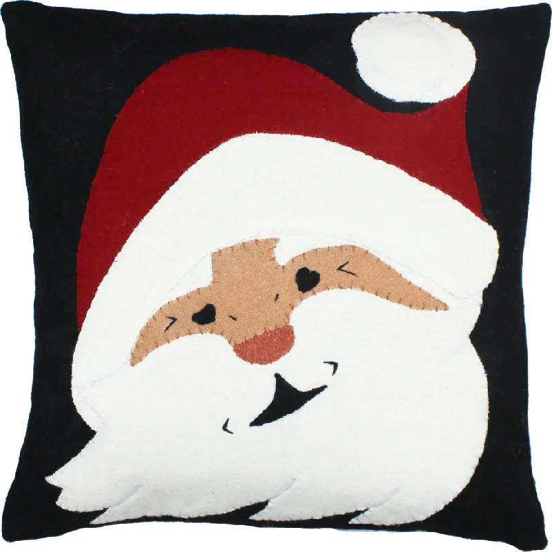 Jolly St Nick Black Pillow PL033019