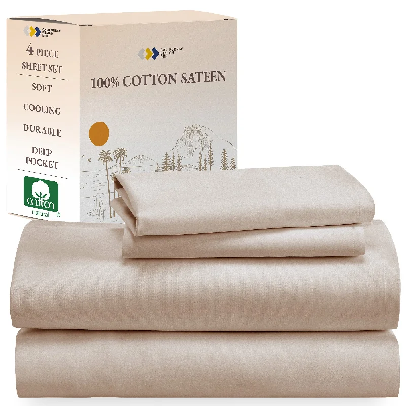 Sheet Set - 100% Cotton Sateen - Everyday Soft