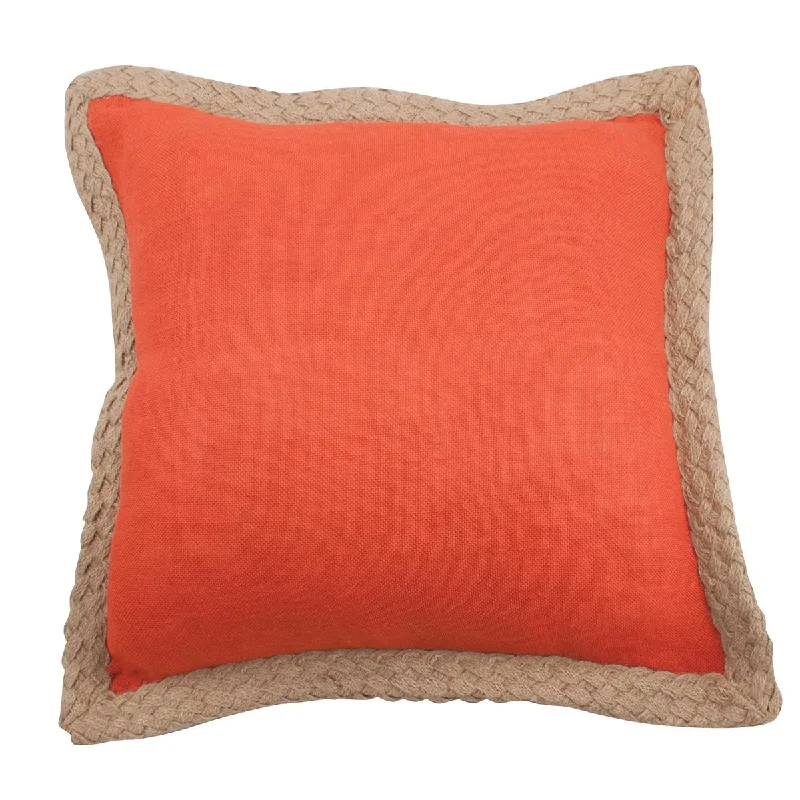 Jute Braid Orange 20" Pillow Cover - Set of 4 Park Designs