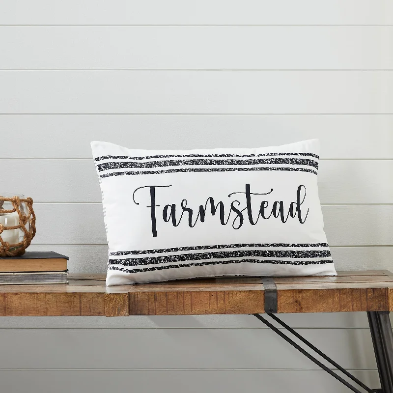 Sawyer Mill Black Farmstead Pillow 14x22 VHC Brands