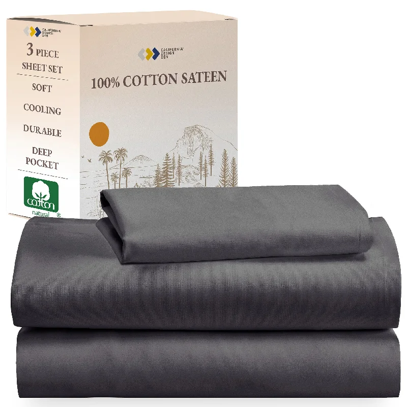 Sheet Set - 100% Cotton Sateen - Everyday Soft