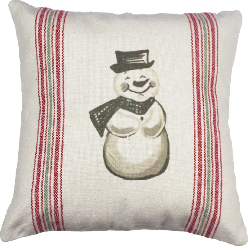 Holiday Grain Sack Cream, Red, Grn Pillow PL064019