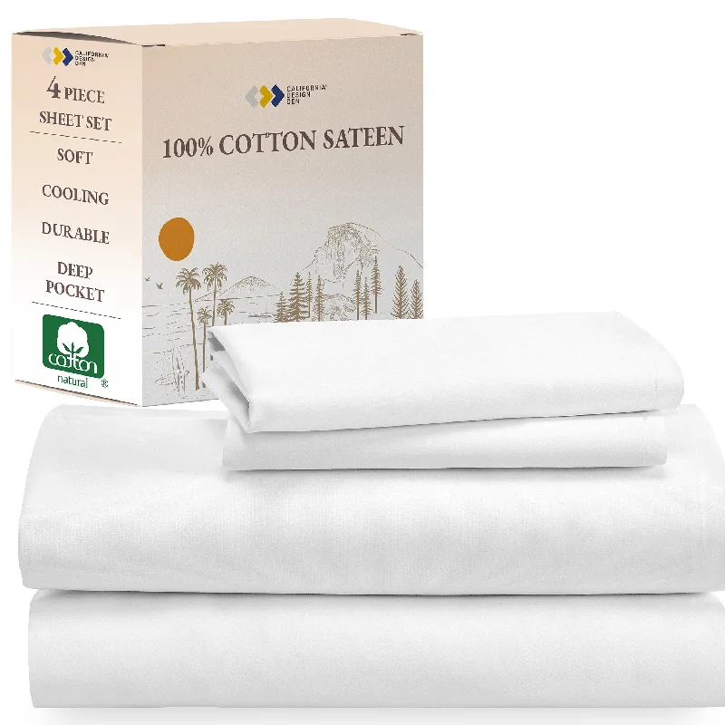 Sheet Set - 100% Cotton Sateen - Everyday Soft