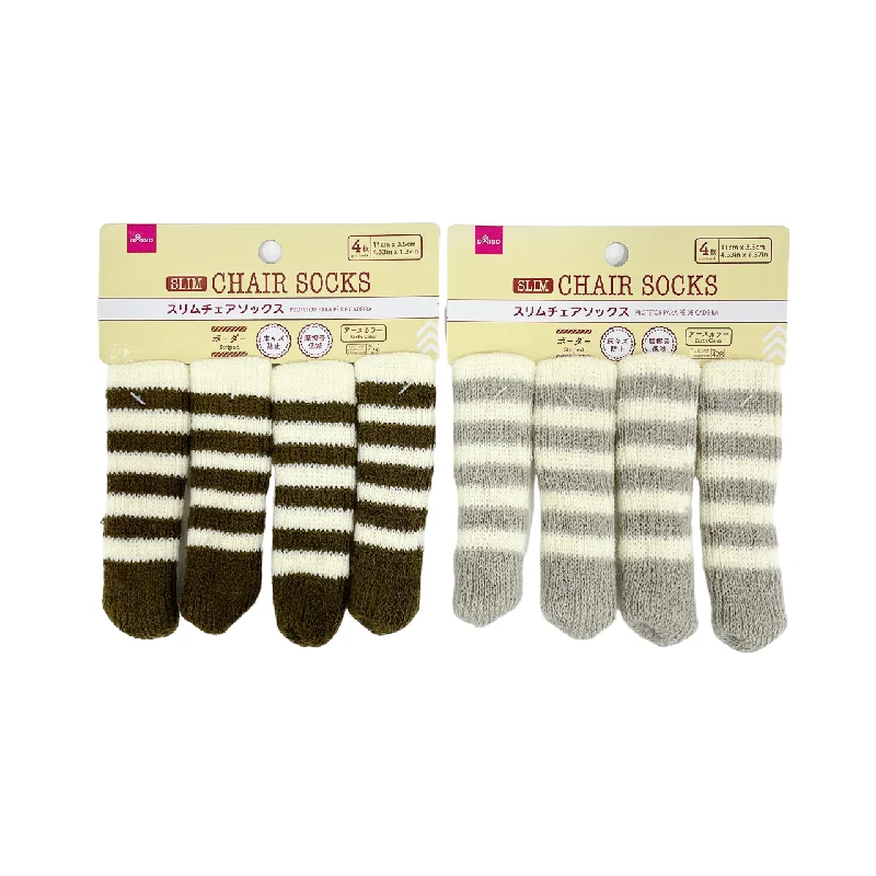 Chair Socks Slim Striped Earth Color