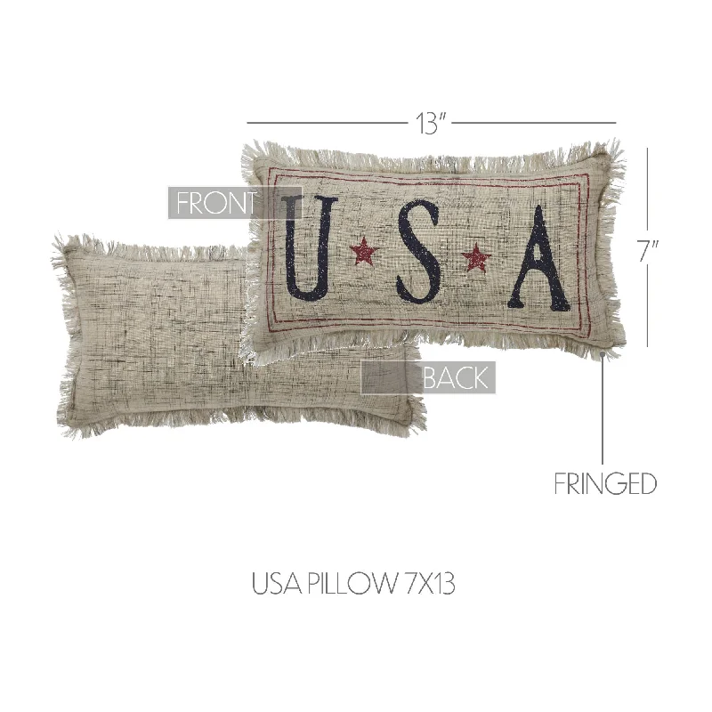 My Country USA Pillow 7x13