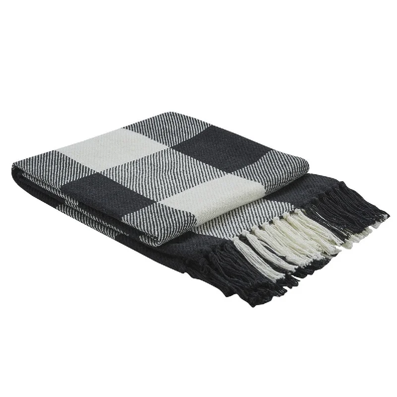 Wicklow Check Throw - Black & Cream Park Designs