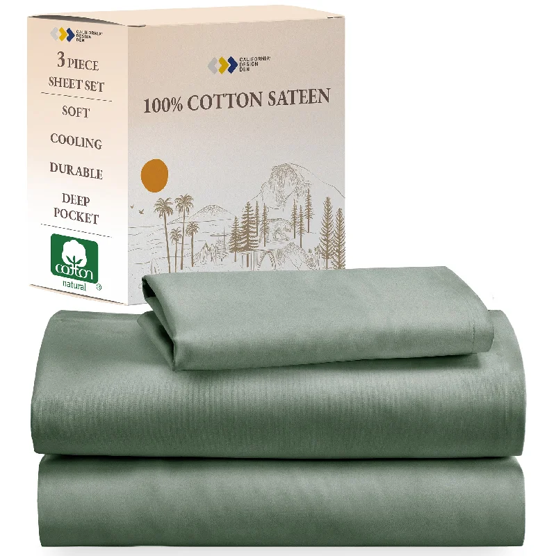 Sheet Set - 100% Cotton Sateen - Everyday Soft