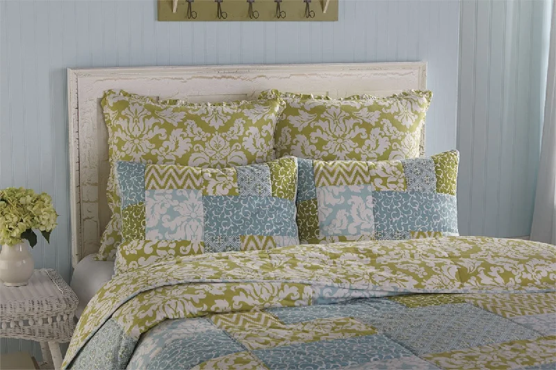 Tranquil Basic Euro Sham Green Set of 4  Park Designs