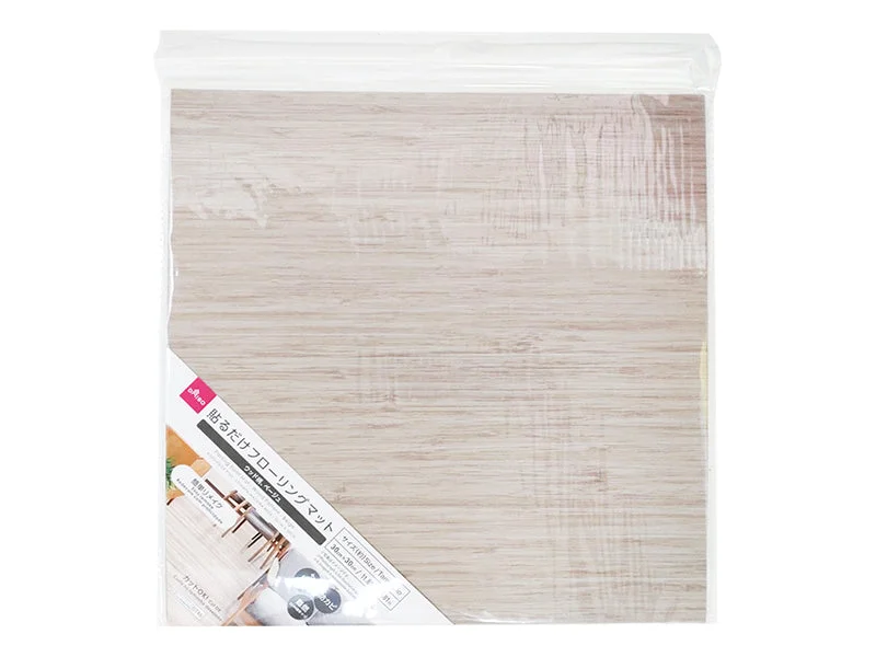 Pasting Floor Mat- Wood Pattern - Beige  - 11.81 in x 11.81 in -