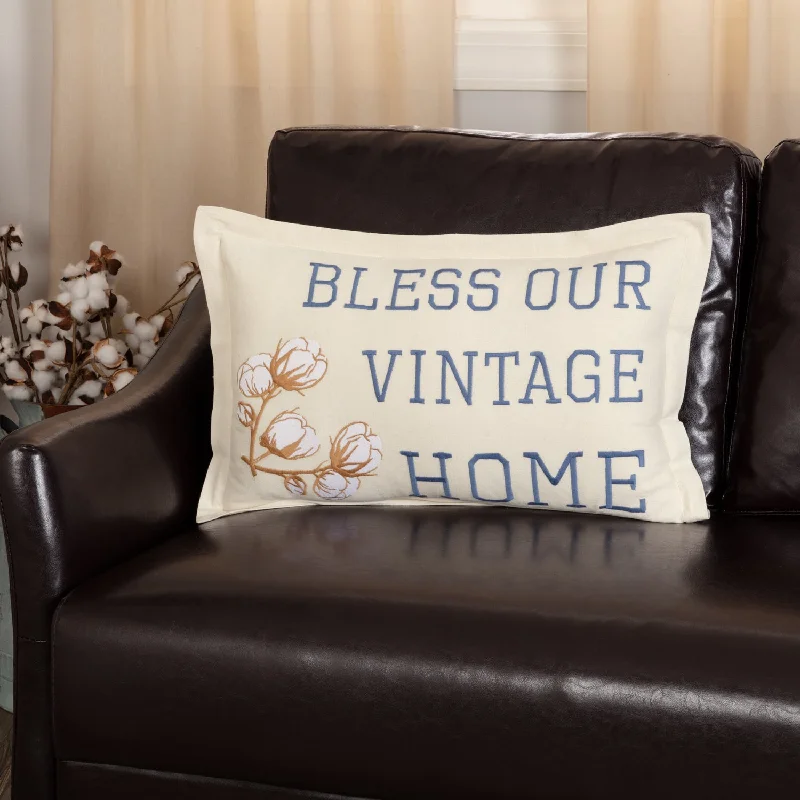 Ashmont Bless Our Vintage Home Pillow 14x22 VHC Brands