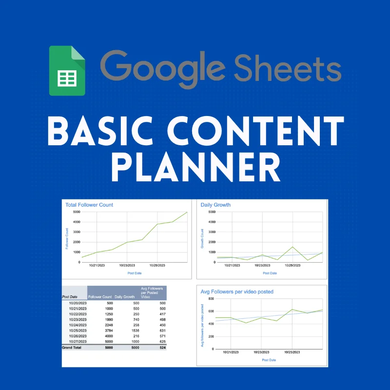 Content Planner (Google Sheets Only)