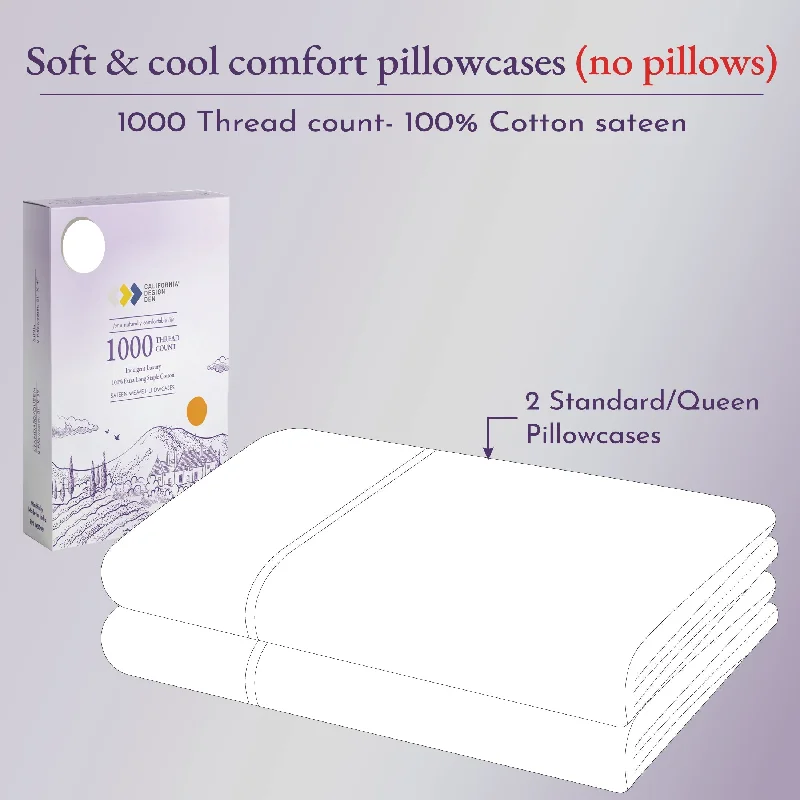 Pillowcase Pair - 1000 Thread Count - Indulgent Luxury