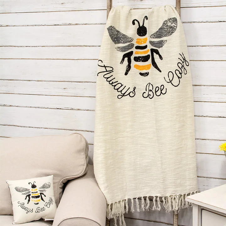 Always Bee Cozy Sunflower Throw Blanket