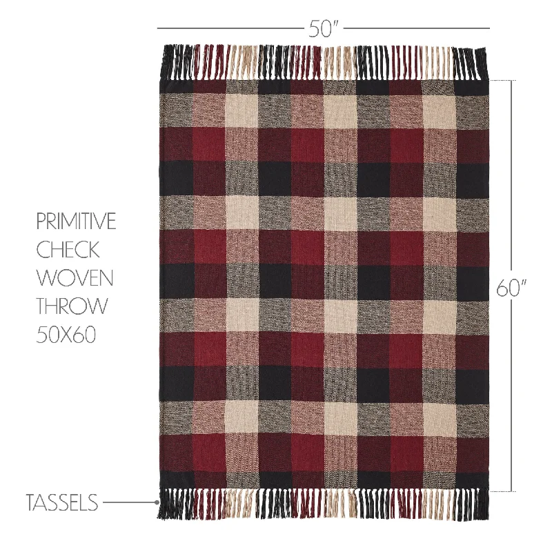 Heritage Farms Primitive Check Woven Throw 50x60