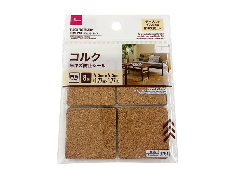 Floor Protection Cork Pad Square 4.5cm x 4.5cm