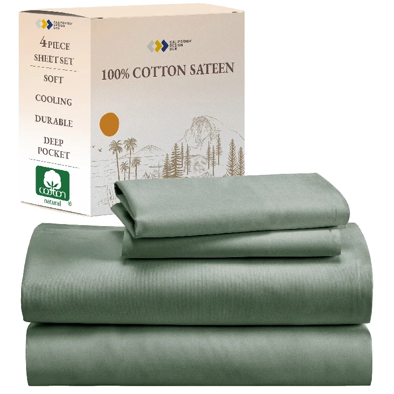 Sheet Set - 100% Cotton Sateen - Everyday Soft