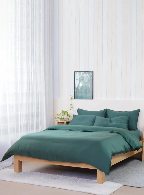 Ackly Bamboo - Royal Green Duvet Cover