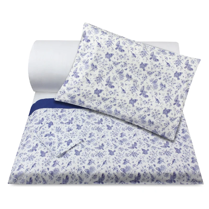 Blue Robins Duvet + Pillowcases