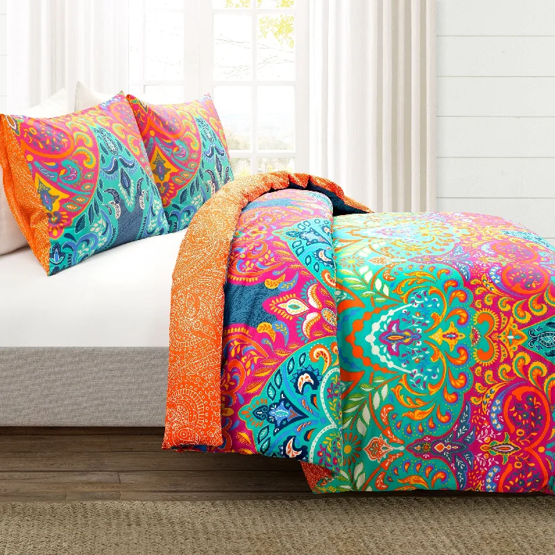 Boho Chic Cotton Duvet Cover 3 Piece Set