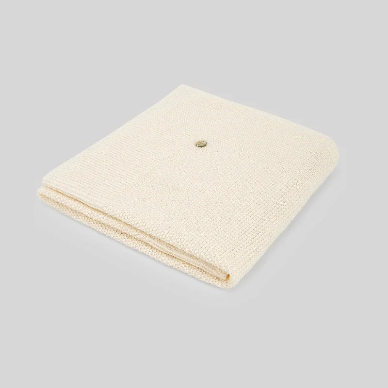 Boy's Knitted Blanket in Beige