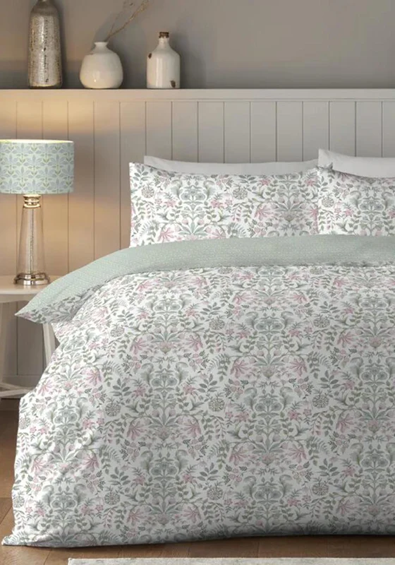 Appletree Bramwell Floral Duvet Set, Green