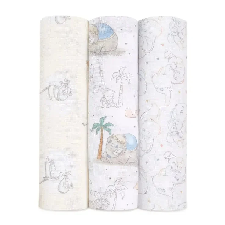 Cotton muslin 3-pack "My darling Dumbo"