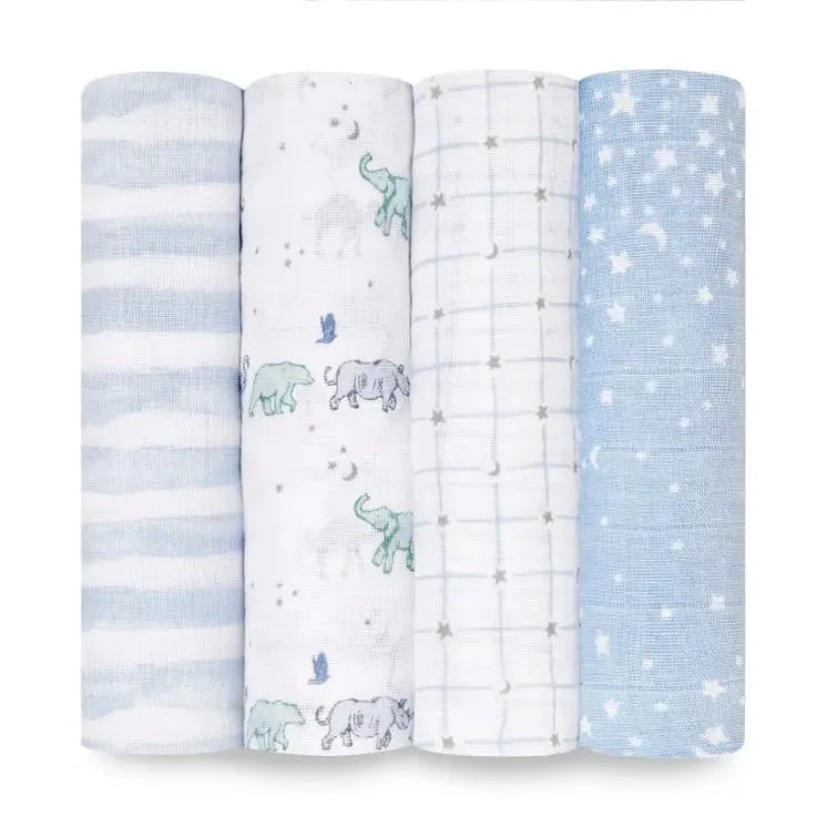 Cotton muslin 4-pack "rising star"