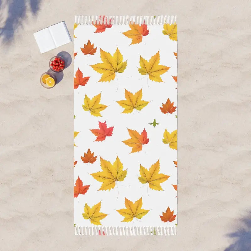 Cozy Boho Beach Blanket for Vibrant Fall Foliage Escapades!