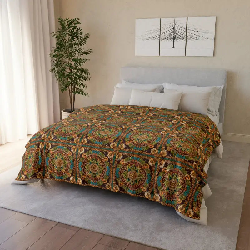 Wrap Yourself in a Colorful Patola Pattern Soft Blanket