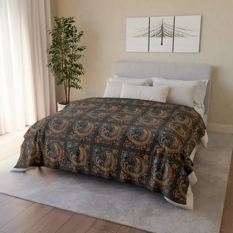 Snuggle in Style with our Luxurious Paisley Soft Blanket