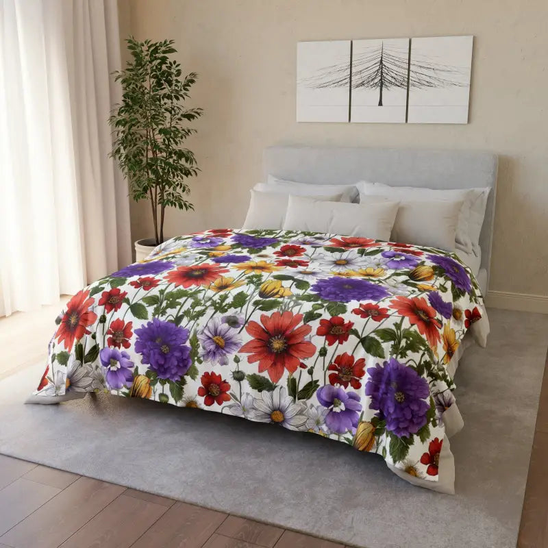 Cozy Wildflowers Soft Polyester Blanket for Dreamy Comfort