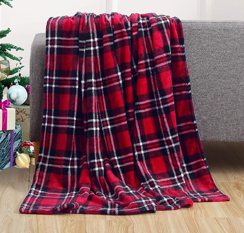 Red Plaid Throw