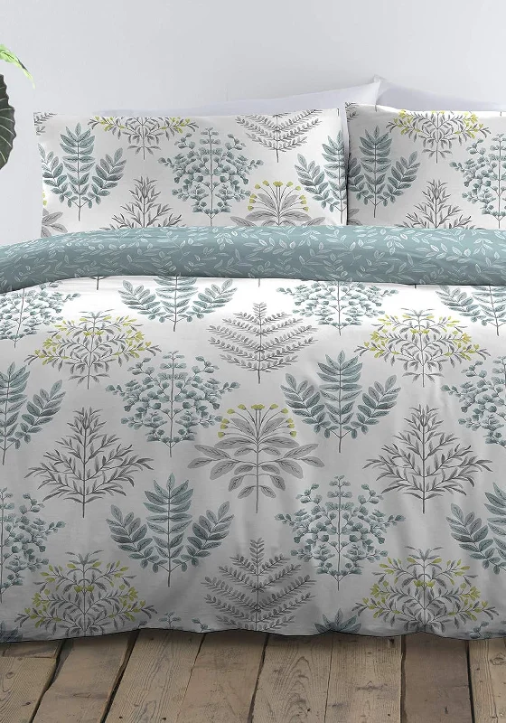 D&D Design Emily Duvet Cover Set, Duck Egg