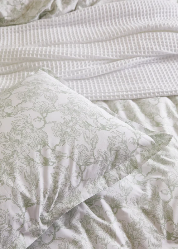 Foxford Sage Magnolia Oxford Pillowcase