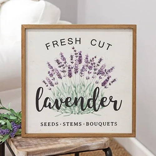 Fresh Cut Lavender Framed Sign