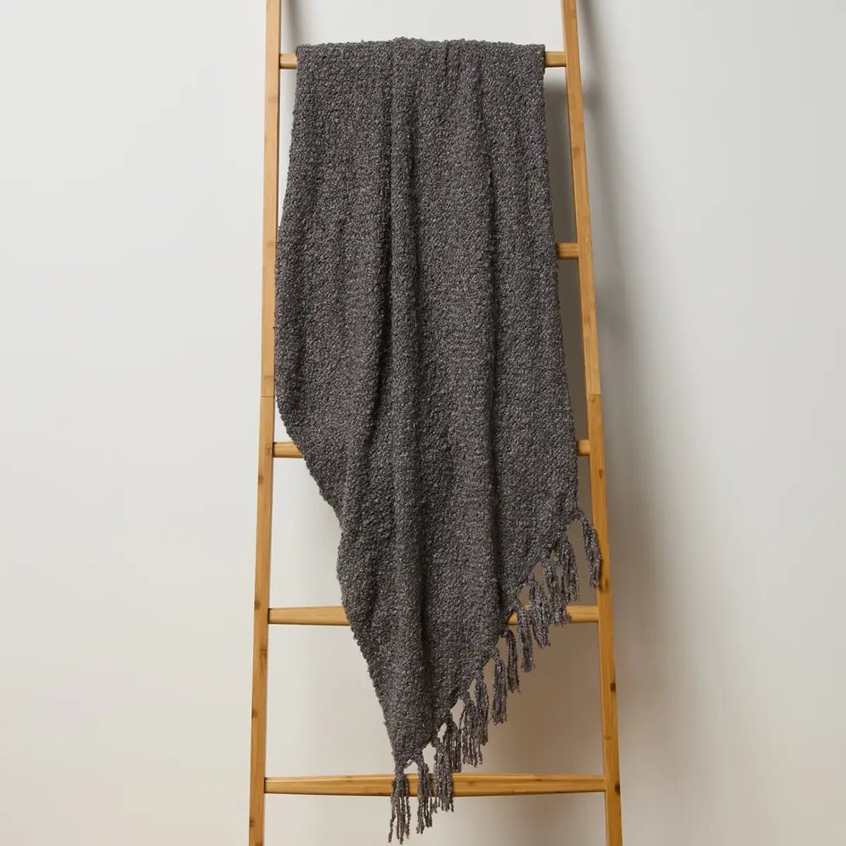 Grey Boucle Throw 130X150cm