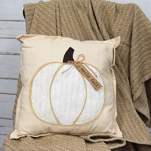 Hello Fall Pumpkin Pillow