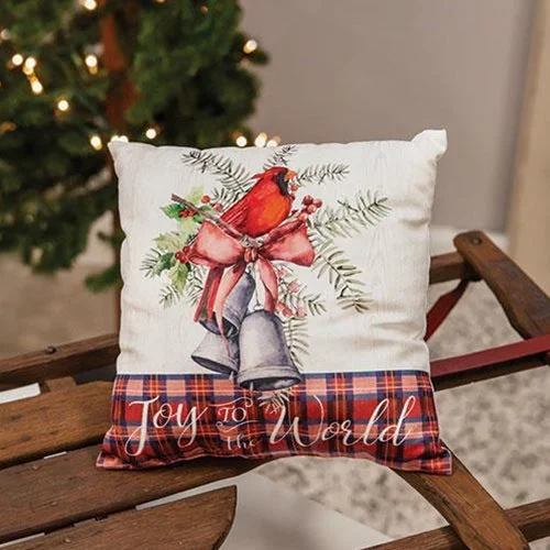 Joy To The World Cardinal Pillow