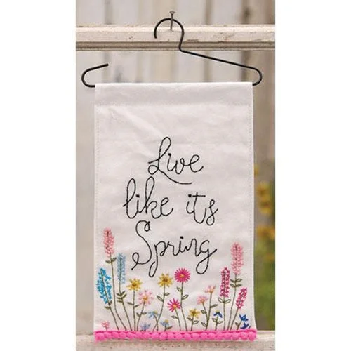 Live Like It's Spring Mini Fabric Hanging