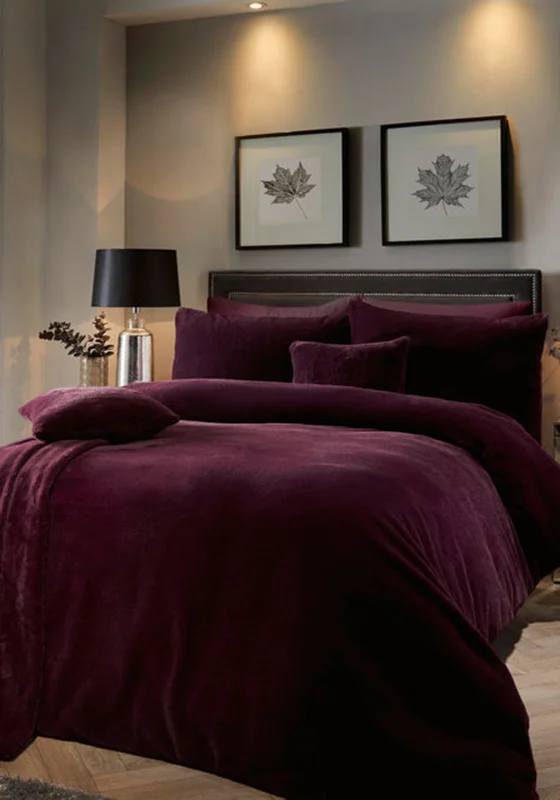 Soiree Sleep Chic Natasha Duvet Cover Set, Damson