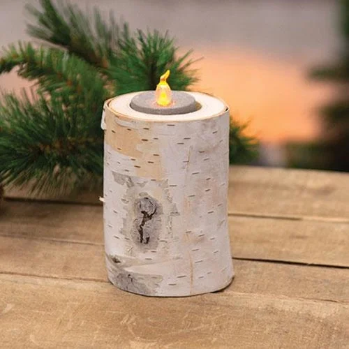 Natural Birch Tealight Holder 2.5" x 4"