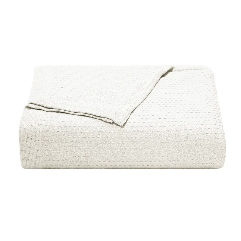 Nautica Baird White Blanket