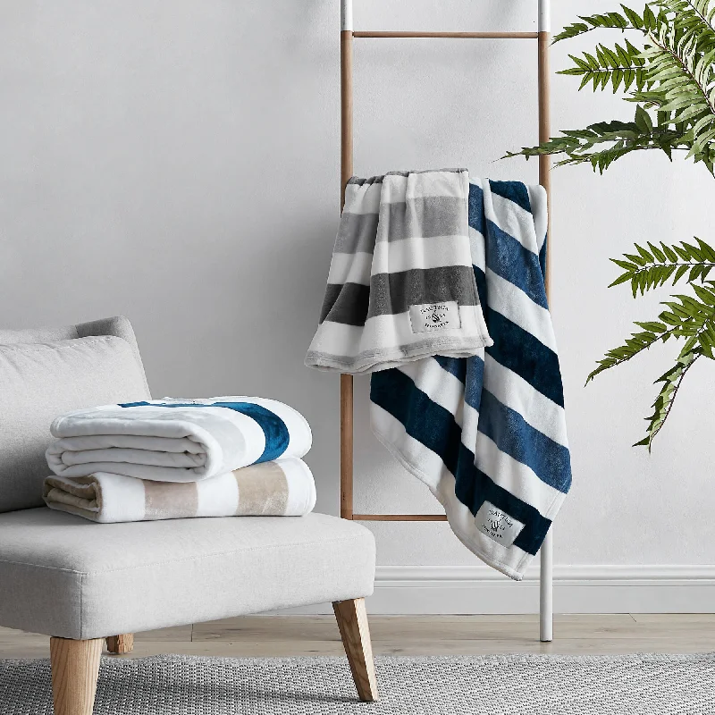 Nautica Striped Throw Blanket