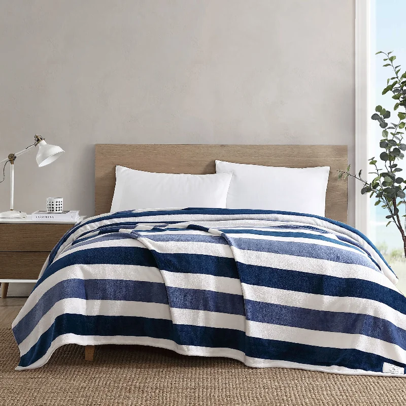 Nautica Striped Twin Reversible Throw Blanket